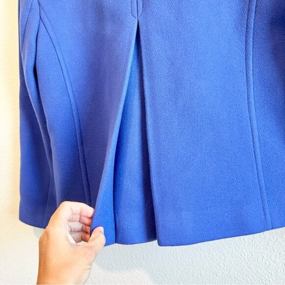 Talbots Pea Coat 6P Royal Blue Wool Blend Lined Italian Fabric Preppy Warm Chic - Picture 11 of 12